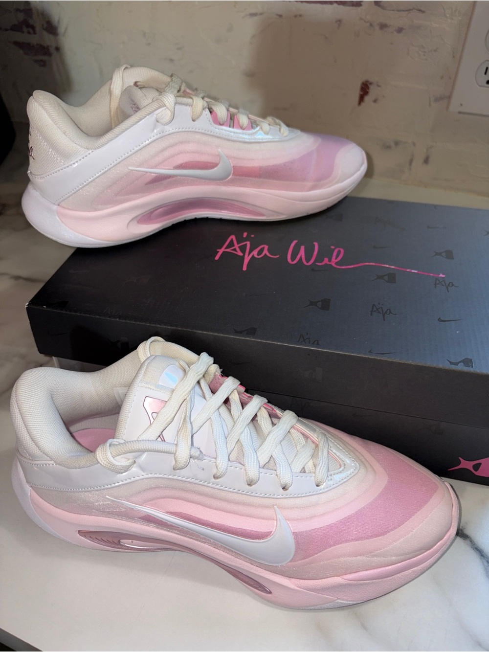 Nike Women’s Pink Aja Wilson Basketball Sneakers